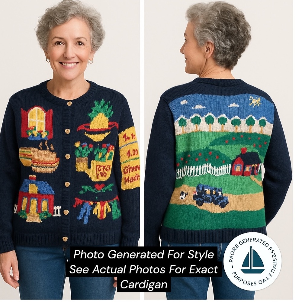 The Eagle’s Eye Grannycore Farm Life Storybook Jeep Sweater Girl Scout Mom Life